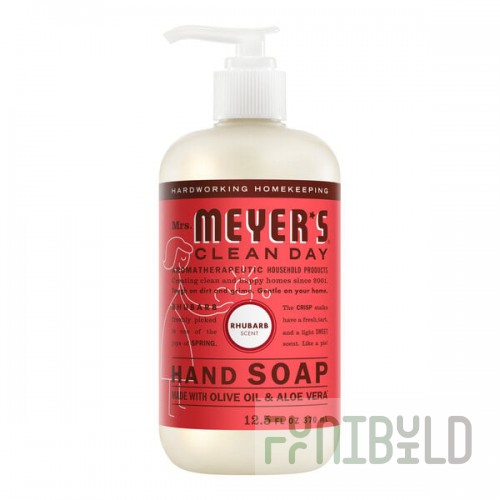Mrs. Meyer's Clean Day 394967 12.5 oz. Rhubarb Scented Hand Soap with Pump - 6/Case
