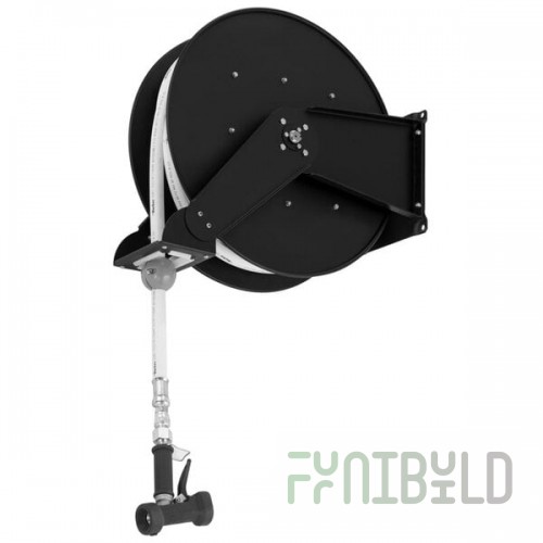 T&S B-7245-03 50' Open Epoxy Coated Steel Hose Reel with MV-2516-34 7/16