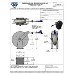 T&S B-7245-03 50' Open Epoxy Coated Steel Hose Reel with MV-2516-34 7/16