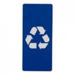 Commercial Zone Avante 55 Gallon Blue Polyethylene Square Indoor / Outdoor Modular Single-Stream Recycling Bin with Canopy Top Commercial Zone Avante 55 Gallon Blue Polyethylene Square Indoor / Outdoor Modular Single-Stream Recycling Bin with Canopy Top
