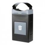 Commercial Zone Avante 55 Gallon Blue Polyethylene Square Indoor / Outdoor Modular Single-Stream Recycling Bin with Canopy Top Commercial Zone Avante 55 Gallon Blue Polyethylene Square Indoor / Outdoor Modular Single-Stream Recycling Bin with Canopy Top