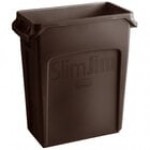 Rubbermaid® 1956181 Slim Jim 64 Qt. / 16 Gallon Brown Rectangular Trash Can Rubbermaid® 1956181 Slim Jim 64 Qt. / 16 Gallon Brown Rectangular Trash Can