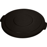 Carlisle 84104503 Bronco 44 Gallon Black Flat Round Trash Can Lid