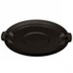 Carlisle 84104503 Bronco 44 Gallon Black Flat Round Trash Can Lid
