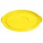 Lavex 10 Gallon Yellow Round Commercial Trash Can Lid
