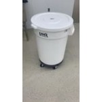 Lavex 10 Gallon Yellow Round Commercial Trash Can Lid