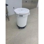 Lavex 10 Gallon Yellow Round Commercial Trash Can Lid