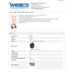 Wesco Industrial Products Deluxe Series 1,000 lb. 4 Wheel Steel Drum Truck with (2) 10
