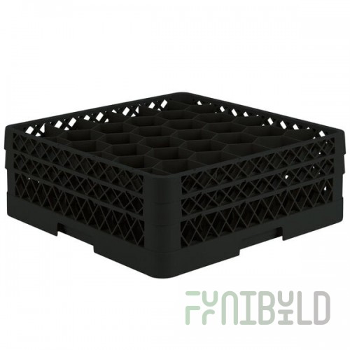 Vollrath TR12HH Traex® Rack Max Full-Size Black 30-Compartment 6 3/8