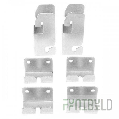 Metro SWGB1 Smartwall G3 Stainless Steel Grid Mounting Bracket Kit for Wall Track