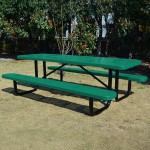 Lifeyard 8' Green Perforated Metal Picnic Table Lifeyard 8' Green Perforated Metal Picnic Table