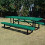 Lifeyard 8' Green Perforated Metal Picnic Table Lifeyard 8' Green Perforated Metal Picnic Table