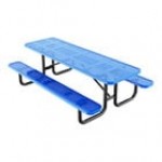 Lifeyard 8' Green Perforated Metal Picnic Table Lifeyard 8' Green Perforated Metal Picnic Table