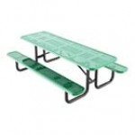 Lifeyard 8' Green Perforated Metal Picnic Table Lifeyard 8' Green Perforated Metal Picnic Table