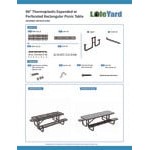 Lifeyard 8' Green Perforated Metal Picnic Table Lifeyard 8' Green Perforated Metal Picnic Table