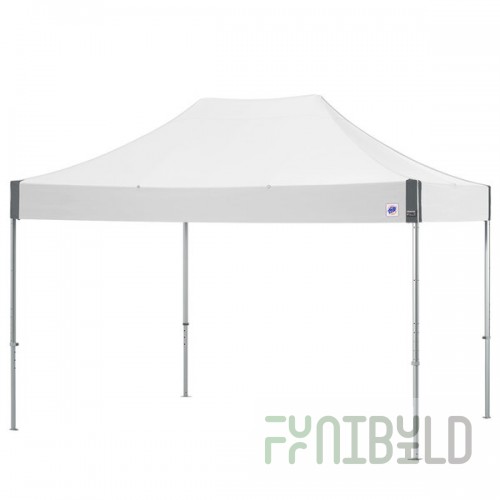 E-Z Up END3A15KWH Endeavor Instant Shelter 10' x 15' White Canopy with Clear Aluminum Frame