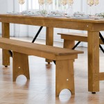 Lancaster Table & Seating Vineyard 8' Barrel Brown Wood Folding Bench 12 Lancaster Table & Seating Vineyard 8' Barrel Brown Wood Folding Bench 12
