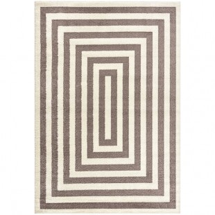 Abani Casa Collection 4' x 6' Beige / Cream Contemporary Rectangular Area Rug