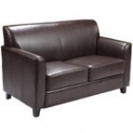 Flash Furniture BT-827-2-BK-GG Hercules Diplomat Black Leather Loveseat with Wooden Feet Flash Furniture BT-827-2-BK-GG Hercules Diplomat Black Leather Loveseat with Wooden Feet