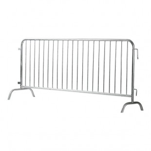 Mod-Fence Mod-Barrier 8 1/2' Crowd Control Barricade Panel with Bridge Feet MB8BFTWBF
