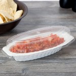 Fineline Flairware 215-BO 15 oz. Bone / Ivory Plastic Oval Bowl / Serving Boat - 300/Case Fineline Flairware 215-BO 15 oz. Bone / Ivory Plastic Oval Bowl / Serving Boat - 300/Case