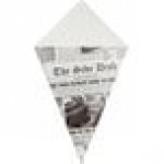 Carnival King 10 oz. News Print Square Cardboard Fry Cone - 500/Case