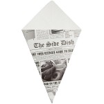 Carnival King 10 oz. News Print Square Cardboard Fry Cone - 500/Case
