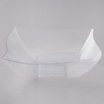 Fineline Wavetrends 128-CL Clear Plastic Serving Bowl 128 oz. - 25/Case
