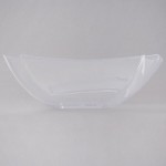 Fineline Wavetrends 128-CL Clear Plastic Serving Bowl 128 oz. - 25/Case