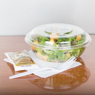 Dart C24BCD PresentaBowls 24 oz. Clear Plastic Bowl with Dome Lid - 126/Case