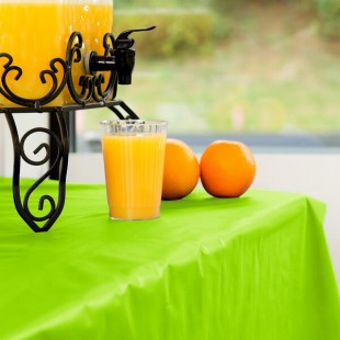Creative Converting 763123 100' Fresh Lime Green Disposable Plastic Table Cover