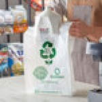 Choice 1/6 Standard Size 4 Mil White Reusable Extra Heavy Duty Plastic T-Shirt Bag - 150/Case Choice 1/6 Standard Size 4 Mil White Reusable Extra Heavy Duty Plastic T-Shirt Bag - 150/Case