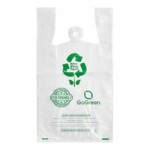 Choice 1/6 Standard Size 4 Mil White Reusable Extra Heavy Duty Plastic T-Shirt Bag - 150/Case Choice 1/6 Standard Size 4 Mil White Reusable Extra Heavy Duty Plastic T-Shirt Bag - 150/Case