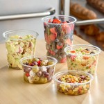 Choice 12 oz. Ultra-Clear Recycled PET Plastic Round Deli Container - 50/Pack