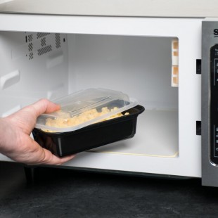 Pactiv Newspring NC-838-B 24 oz. Black VERSAtainer Rectangular Microwavable Container with Lid - 150/Case Pactiv Newspring NC-838-B 24 oz. Black VERSAtainer Rectangular Microwavable Container with Lid - 150/Case