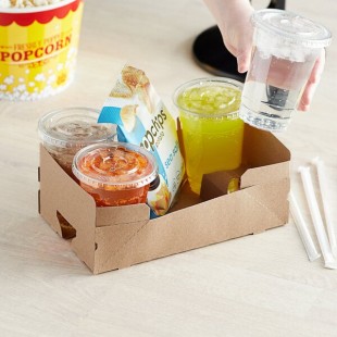 4 Cup Kraft Pop-Up Tray and Cup Carrier - 400/Case 4 Cup Kraft Pop-Up Tray and Cup Carrier - 400/Case
