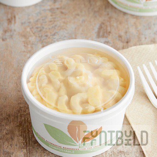 Solo Clear Vented Food Cup Lid 8 oz. - 1,000/Case