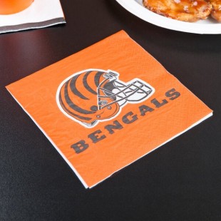 Creative Converting Cincinnati Bengals 2-Ply Luncheon Napkin - 192/Case