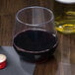 WNA Comet RESSGL14 Reserv 14 oz. Clear Plastic Stemless Wine Goblet - 64/Case