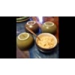 Acopa Embers 48 oz. Hickory Brown Matte Stoneware Pasta Bowl - Sample