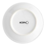 Acopa 15 oz. Bright White Rolled Edge Stoneware Nappie Bowl - Sample