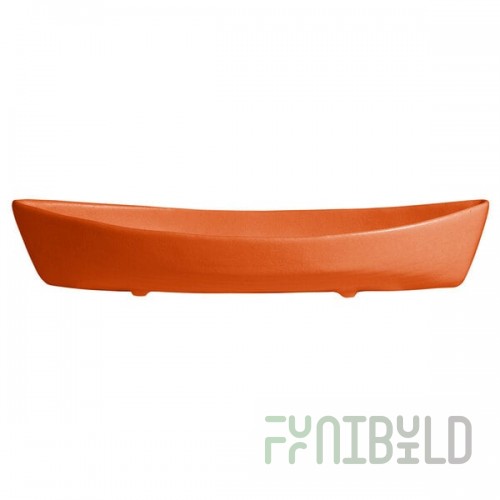 G.E.T. Enterprises BT031TG Bugambilia 6.9 Qt. Classic Textured Finish Tangerine Resin-Coated Aluminum Deep Boat