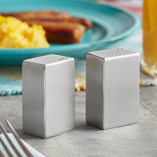 American Metalcraft SP4 2 oz. Brushed Stainless Steel Rectangular Salt and Pepper Shaker Set - 12/Case American Metalcraft SP4 2 oz. Brushed Stainless Steel Rectangular Salt and Pepper Shaker Set - 12/Case