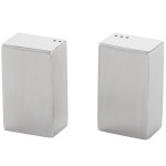 American Metalcraft SP4 2 oz. Brushed Stainless Steel Rectangular Salt and Pepper Shaker Set - 12/Case American Metalcraft SP4 2 oz. Brushed Stainless Steel Rectangular Salt and Pepper Shaker Set - 12/Case