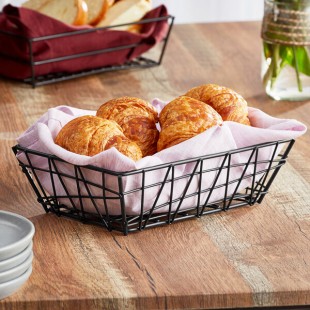 American Metalcraft BZZ95B Black Zorro Rectangular Basket - 9