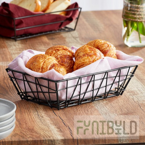 American Metalcraft BZZ95B Black Zorro Rectangular Basket - 9