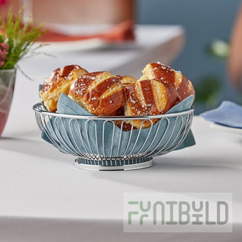 TableCraft 4171 Chalet Small Oval Chrome Basket - 7 1/2
