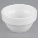 Libbey 905356011 Slenda 2.25 oz. Royal Rideau White Round Porcelain Stacking Ramekin - 36/Case