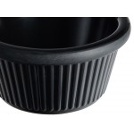 Acopa 2 oz. Black Fluted Melamine Ramekin - 12/Case Acopa 2 oz. Black Fluted Melamine Ramekin - 12/Case