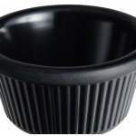 Acopa 2 oz. Black Fluted Melamine Ramekin - 12/Case Acopa 2 oz. Black Fluted Melamine Ramekin - 12/Case